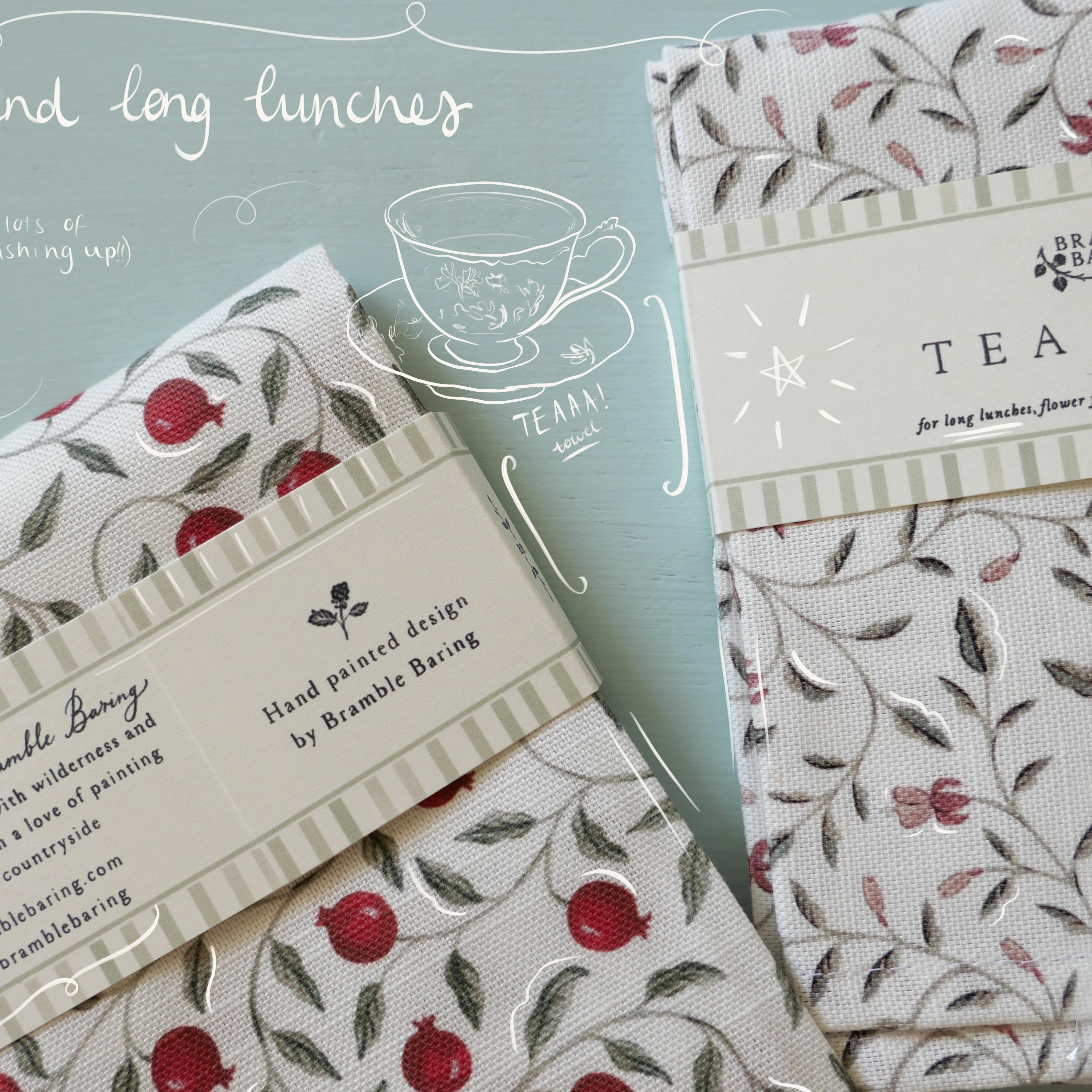 Fuchsia Tea Towel