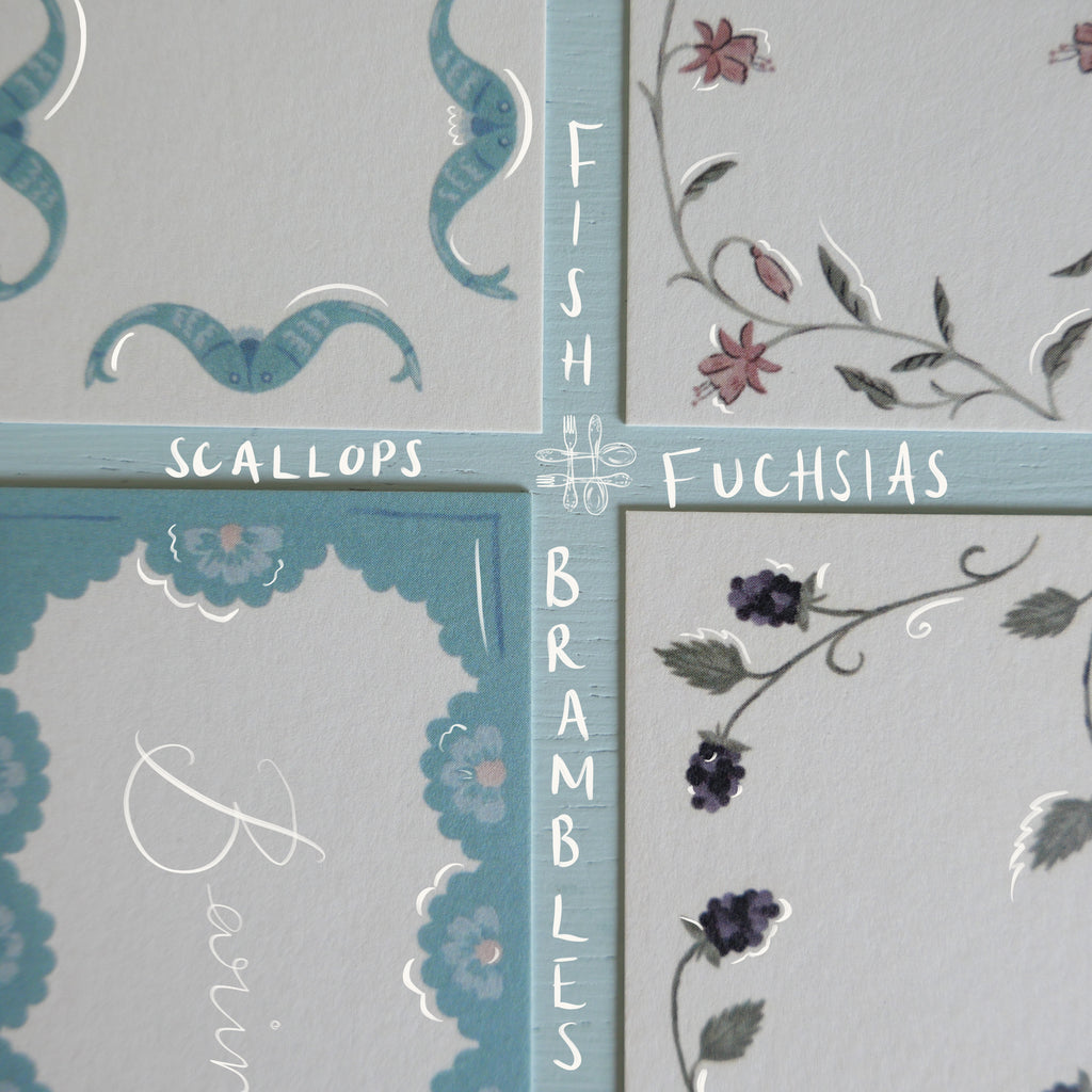 Floral Scallop Place Card