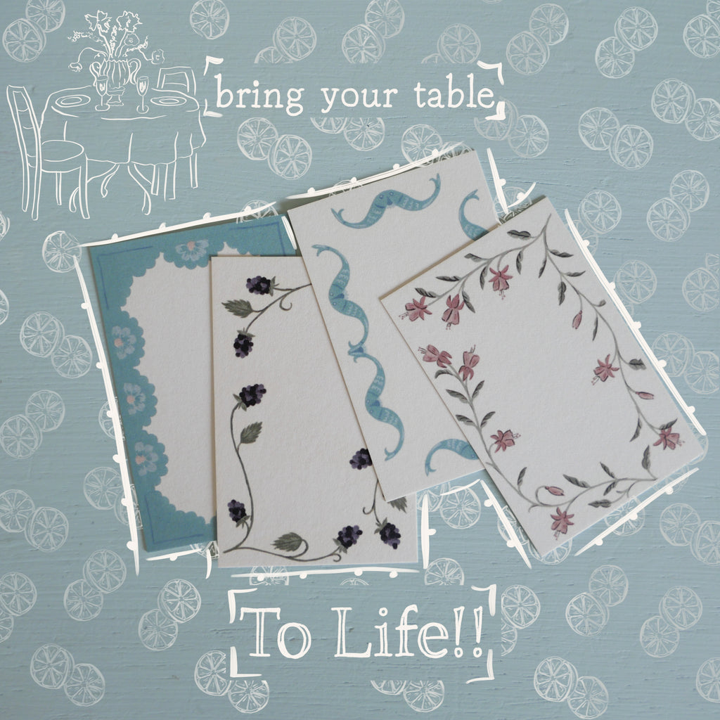 Floral Scallop Place Card