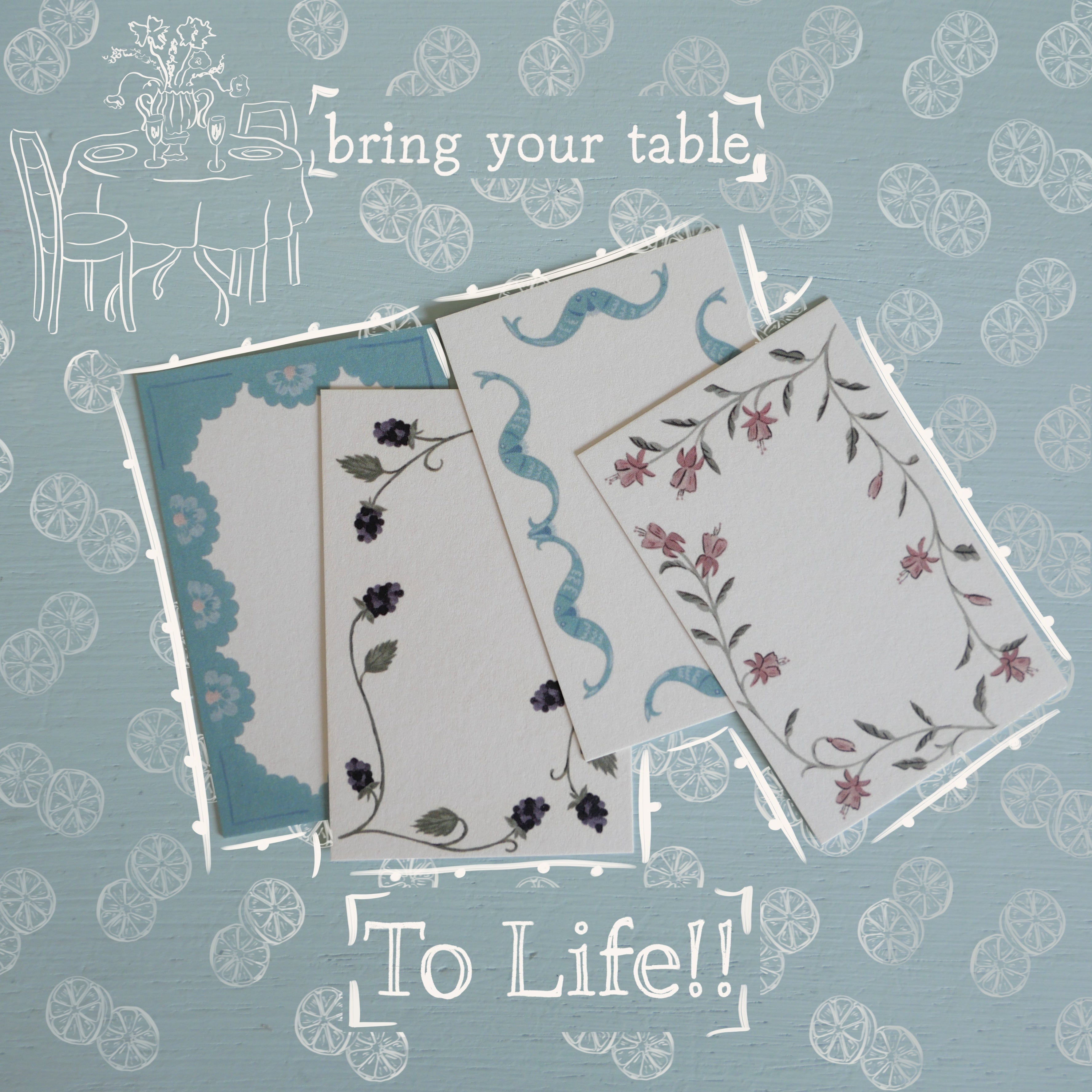 Floral Scallop Place Card