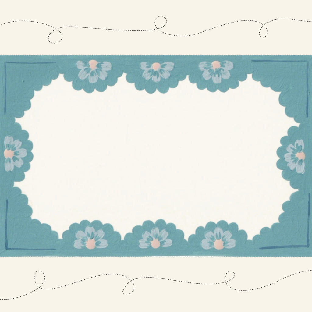 Floral Scallop Place Card