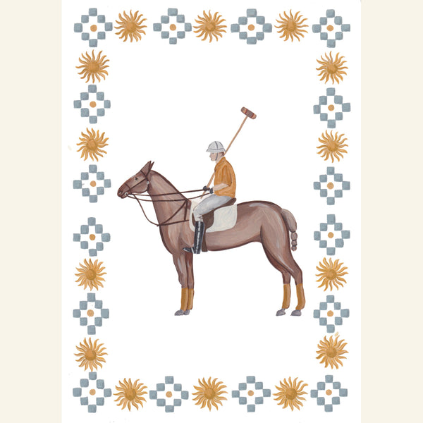 Golden Boy Polo Print