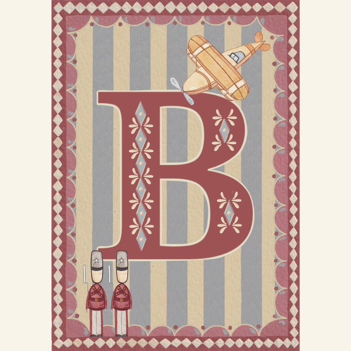 Vintage Toys Alphabet Print