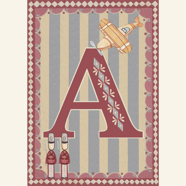 Vintage Toys Alphabet Print